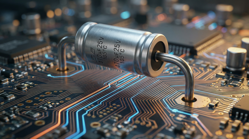 axial electrolytic capacitor